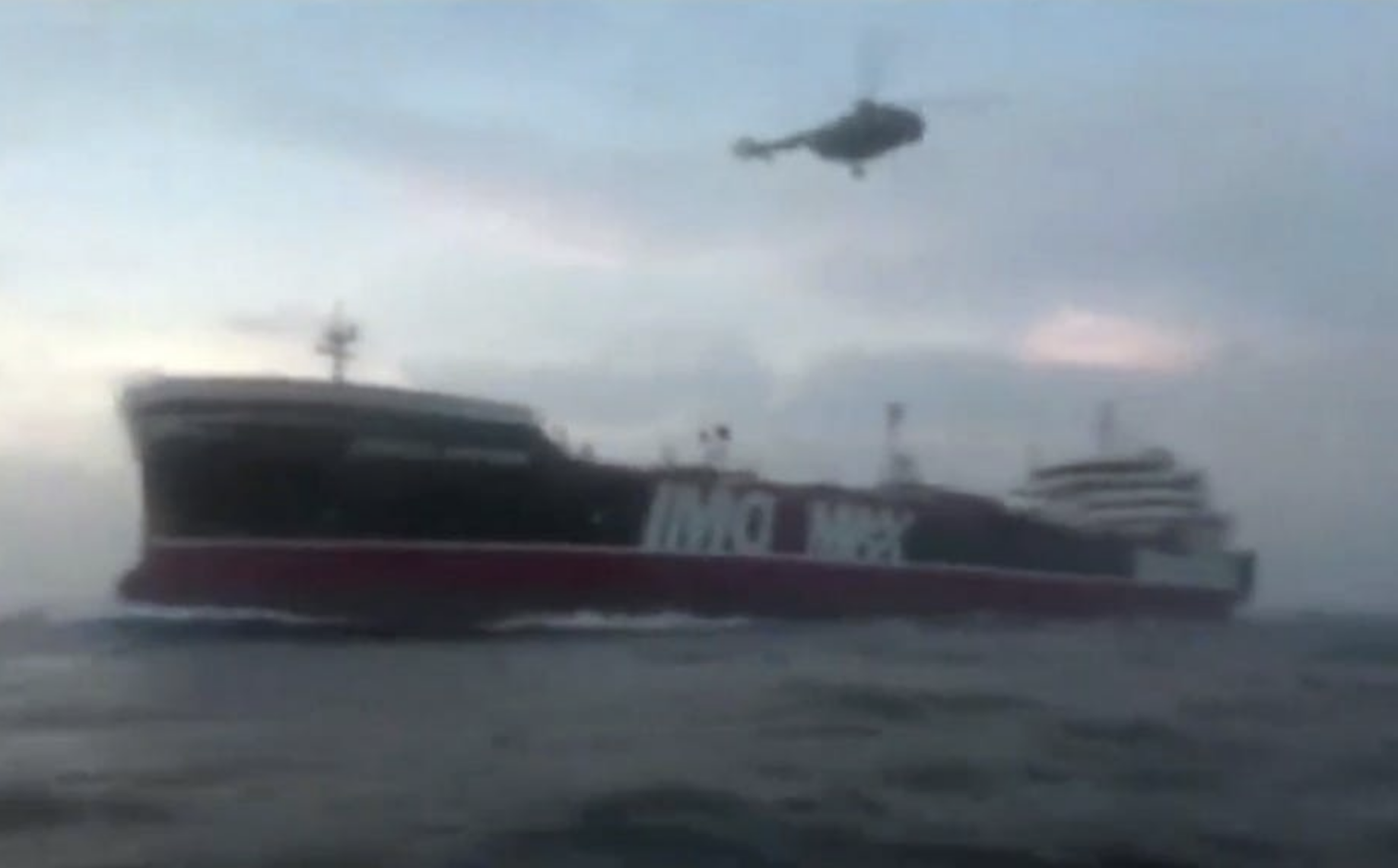 Footage released by Iran’s Sepah News reportedly shows Revolutionary Guard Corps boarding the British-flagged tanker Stena Impero. EPA/Sepah news handout