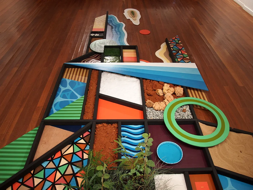 Gallery floor installation with Vans The Omega