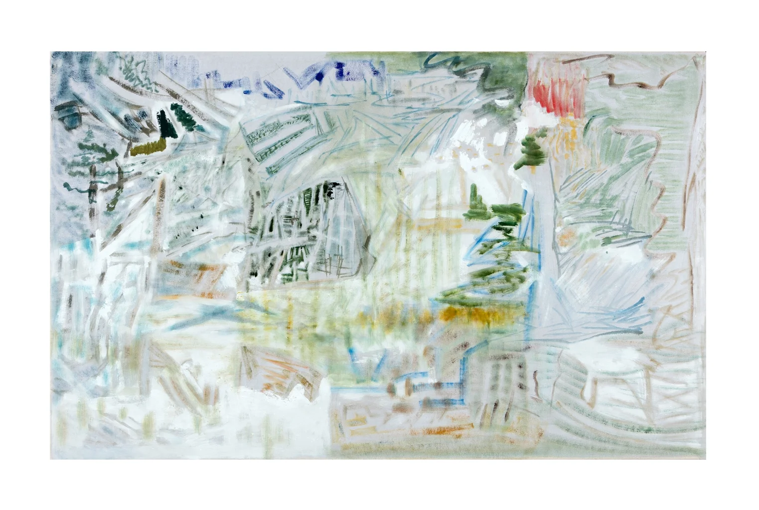 Landscape Views , 2017, oil on canvas, 40 ¼” x 64 ½” Sold