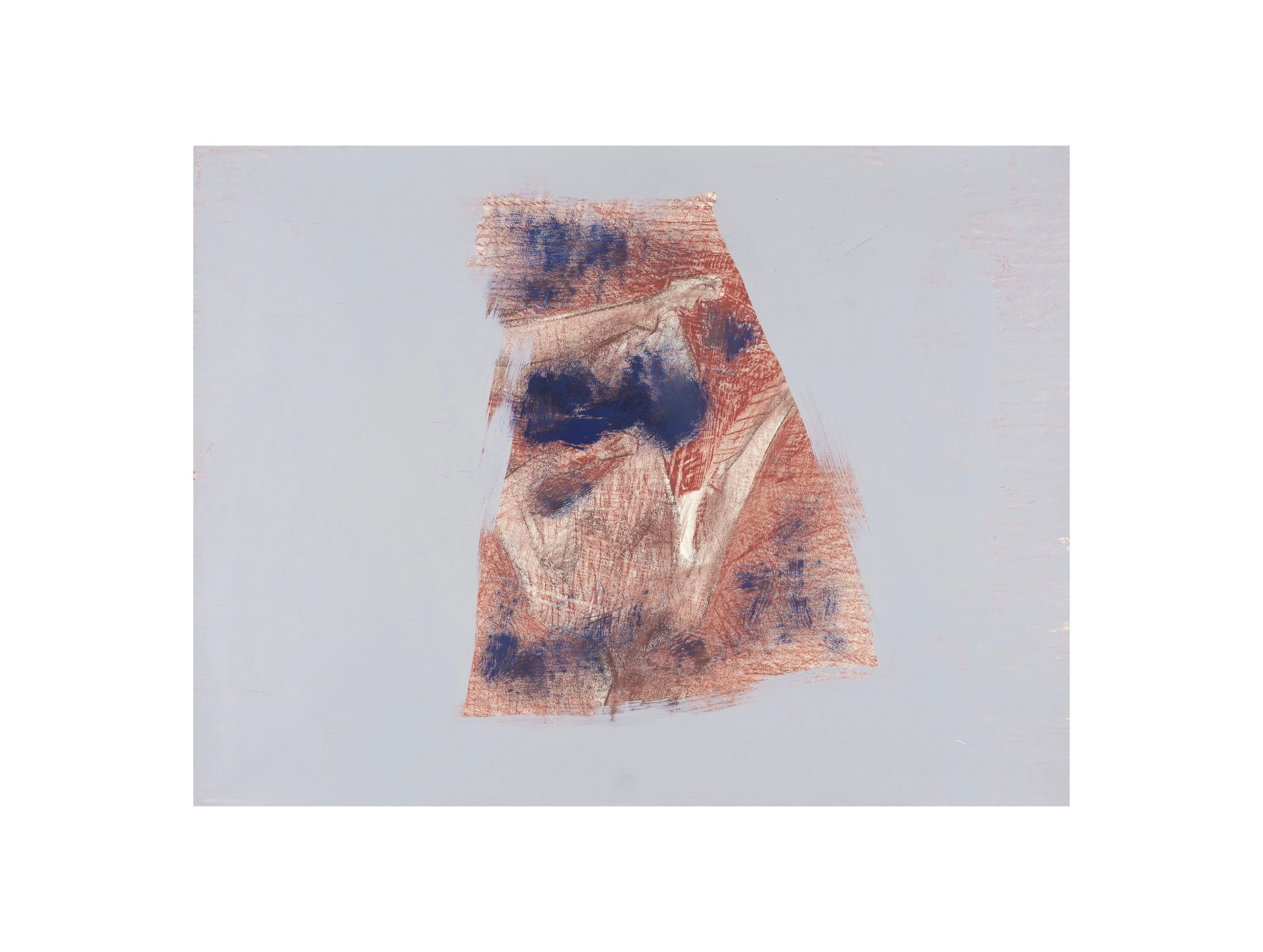 Landscape View , 2017, oil, conte crayon and acrylic on paper, 18” x 24” Available