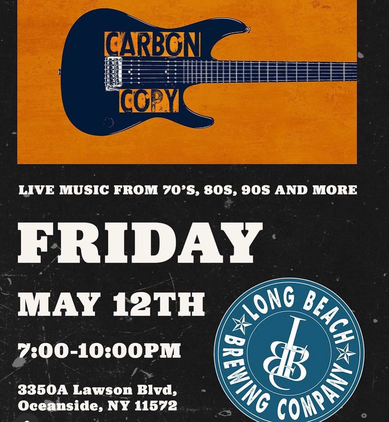 This Friday join us as we welcome @carboncopymusicli 
Music starts at 7pm! 

#flights
#pints 

#longbeachbrewingcompany #longbeachnynotcalifornia #beer #supportyourlocalbrewery #drinklocal #coldbeer #hops #craftbeer #craftbeercommunity  #foodandbeer 