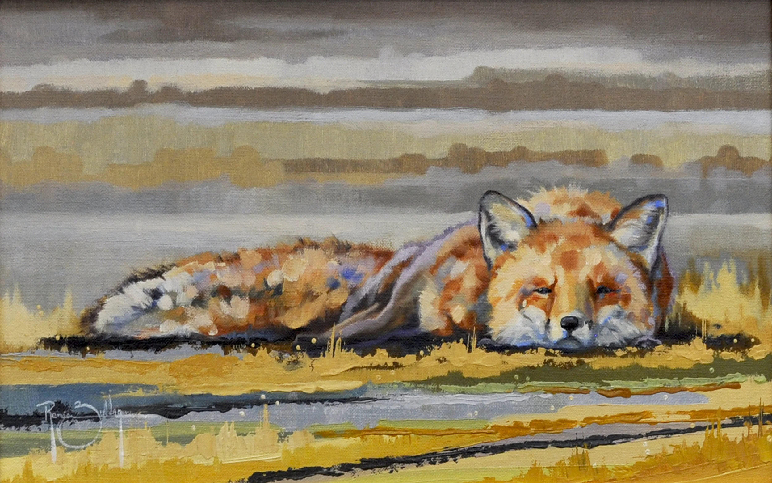 Barely Alert, 8x12