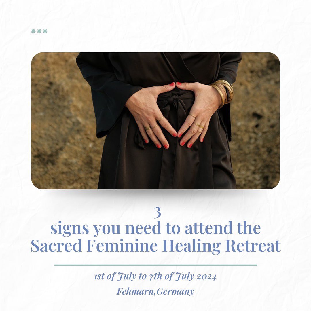 Feeling drained and out of sync? 

Our Sacred Feminine Healing Retreat might be just what you need. Step into a week of rejuvenation and come out of it feeling like the happiest , most feminine version of your self. 

Book your spot now using the lin