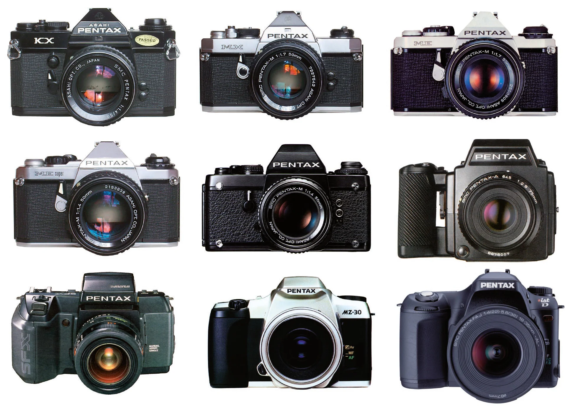 Pentax camera's I've owned over the years