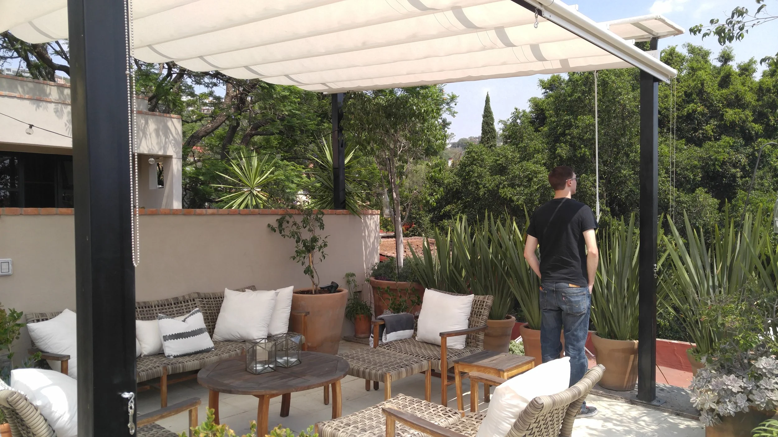 Our rooftop escape at Casa Zenaida (feat. Tyler's back).