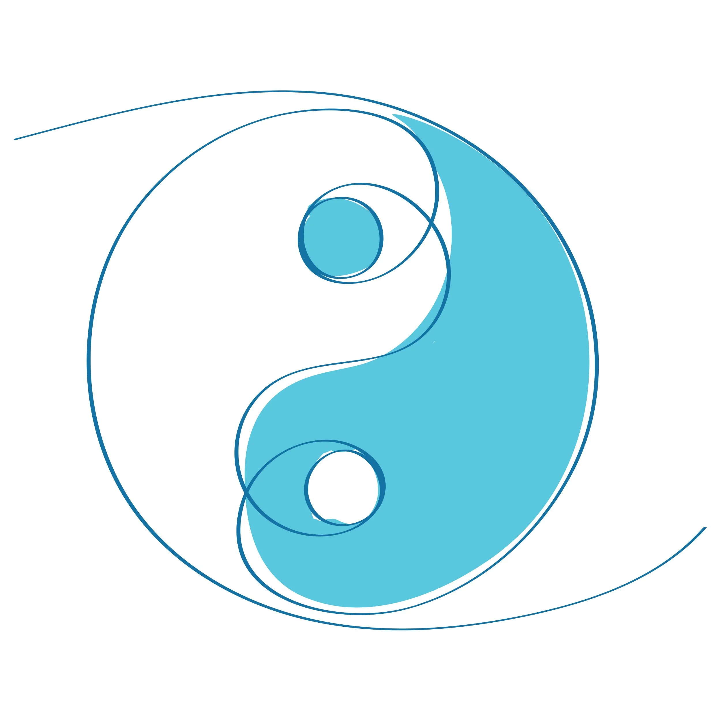 Yin Yang symbol representing hormonal health