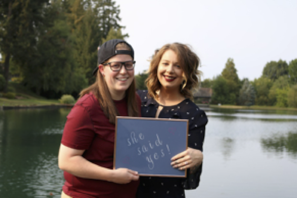 Our blog writer, Sara (on the right), with her fiance.