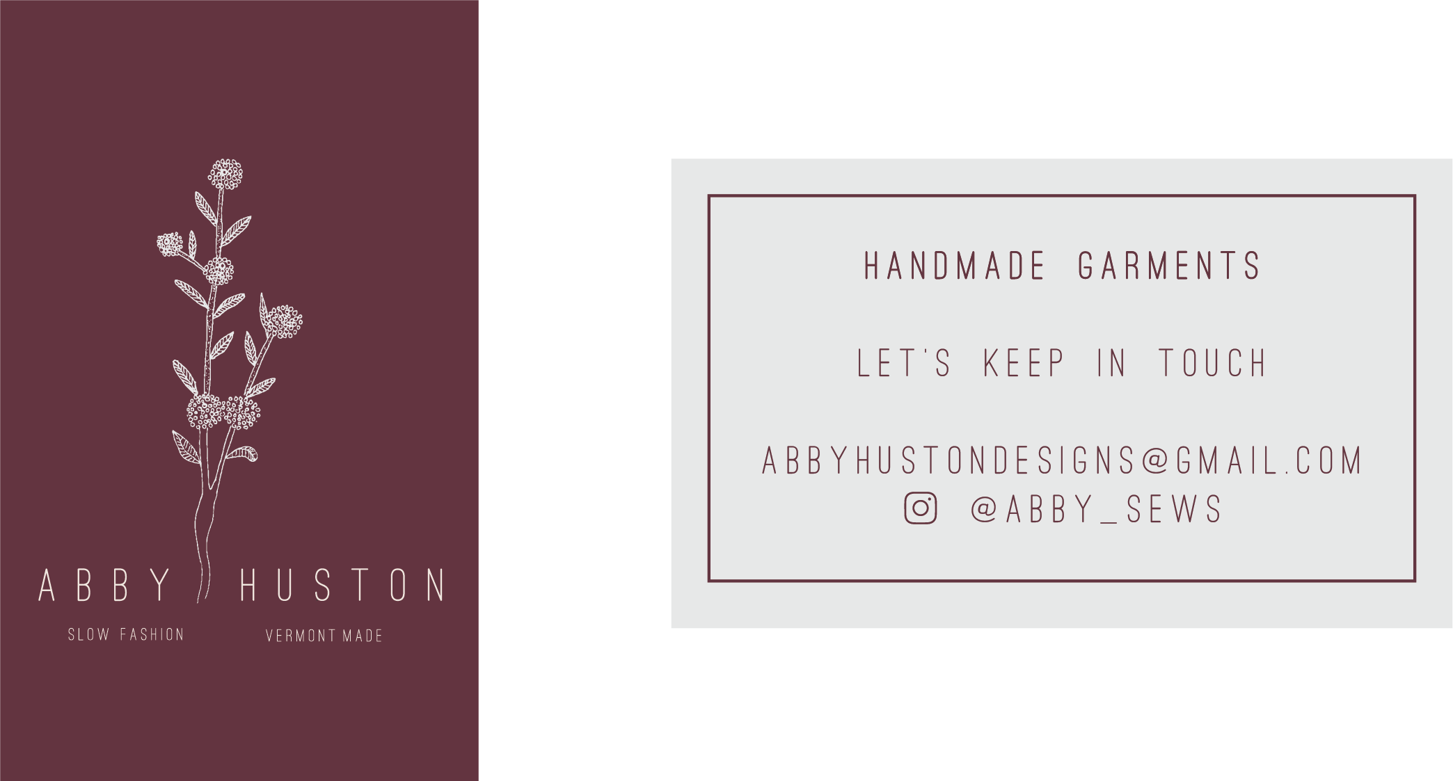 Abby Huston business cards