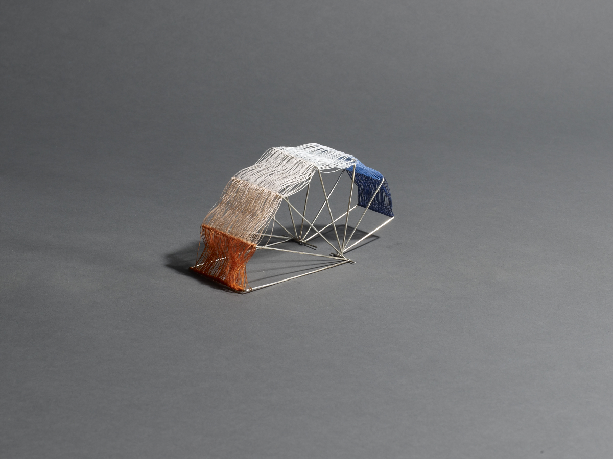  Just playing around with string in a collapsible silver 'scaffolding'. Image:  Michael Bodiam.  