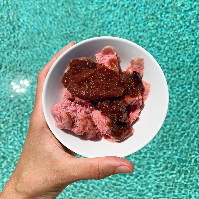 Fig-on-fig (on pool)

Fresh fig frozen yoghurt with fresh fig/rosemary/lemon compote. Pool borrowed from @themisfortuneteller .
.
.
.
.
.
.
.
.
#KUFstudios #onholiday #figonfig #onpool #figs #figfrozenyoghurt #figcompote #frozenyoghurt #mallorca #ora