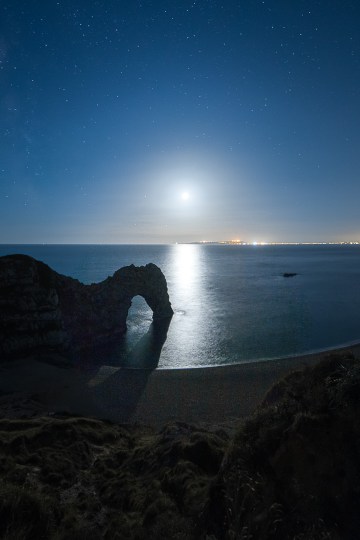 Moonlight shimmering in the English Channel