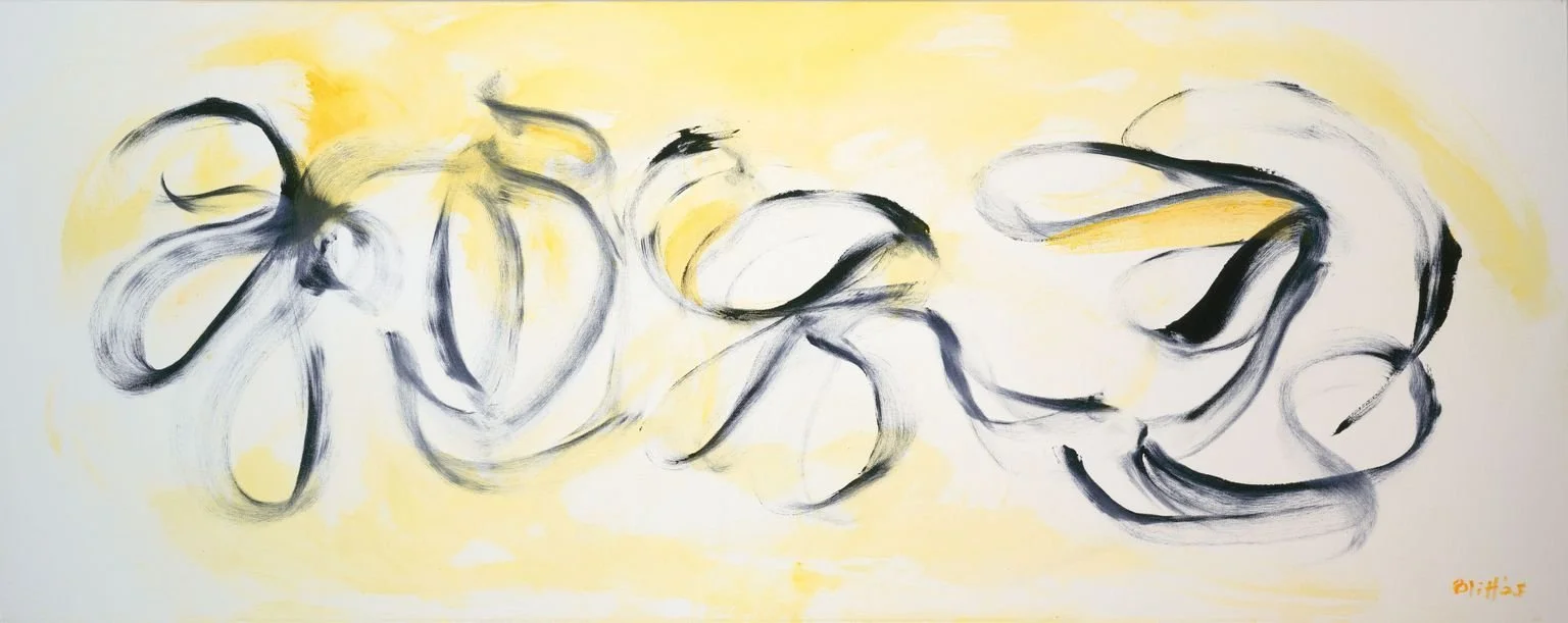 Unfurling Dance, acrylic on canvas, 2024, 24 x 60in