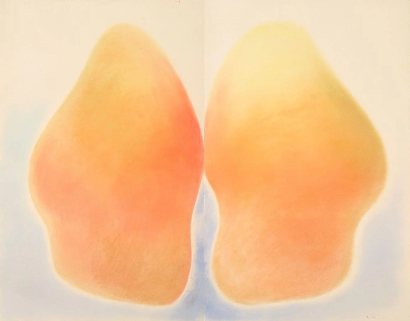 Emerging Center II, 1981, pastel on paper, 40 x 26in