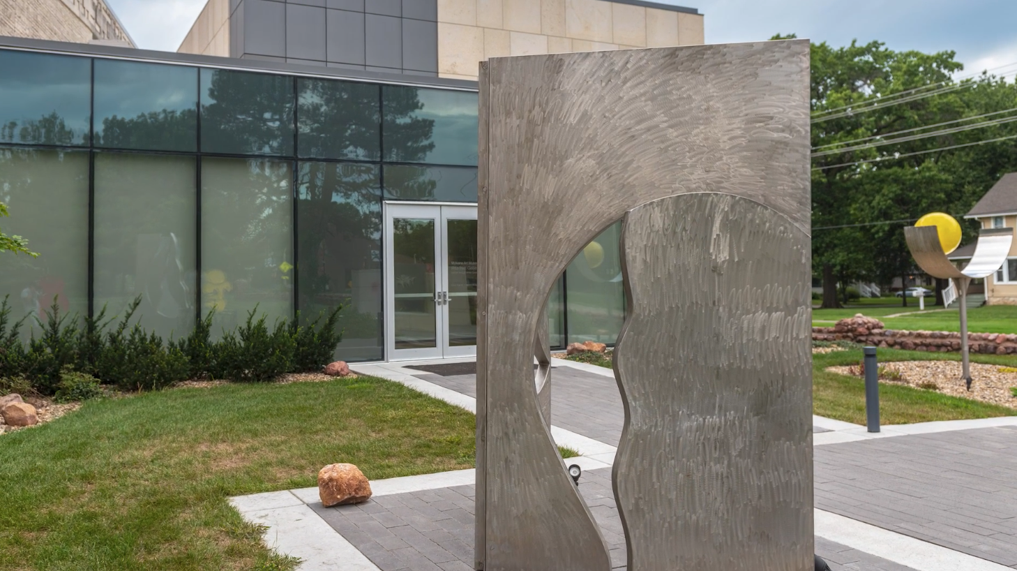 Seeking Truth, 1991, stainless steel, 102 x 90in.