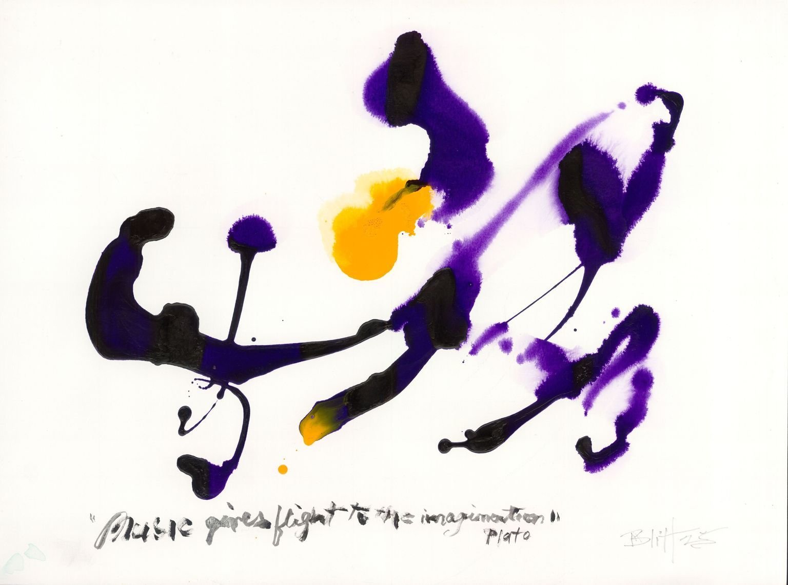 Music Gives Flight to the Imagination I, 2025, acrylic on paper, 18 × 24in, 2025.69, N/A