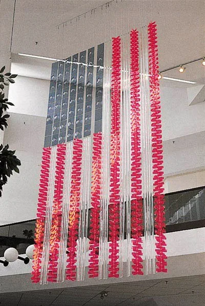 Flag, 1975, 1,748 pieces of acrylic, 20x10.5x.5ft