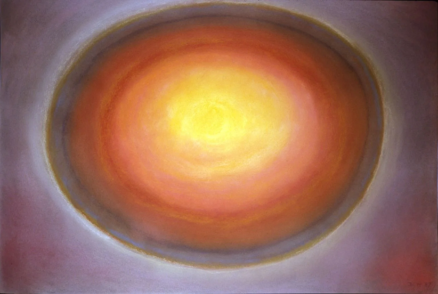 Oval, 1987, pastel on paper, 22 x 30in