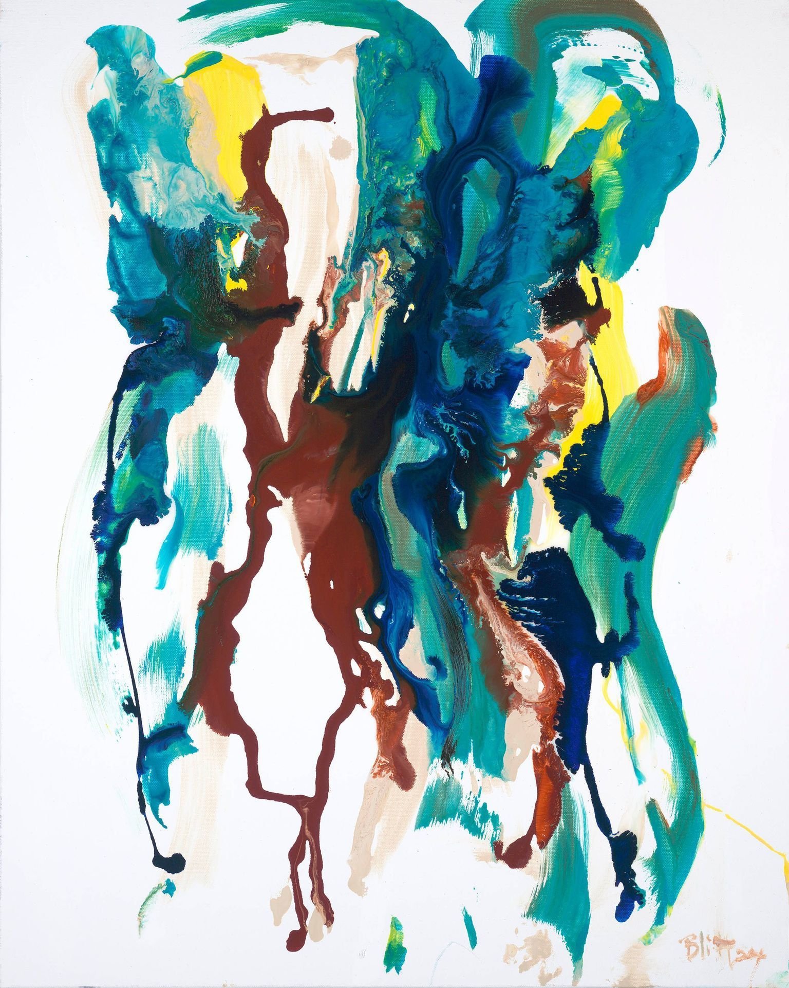 Remembering Trees II, acrylic on canvas, 2024, 30 x 24in