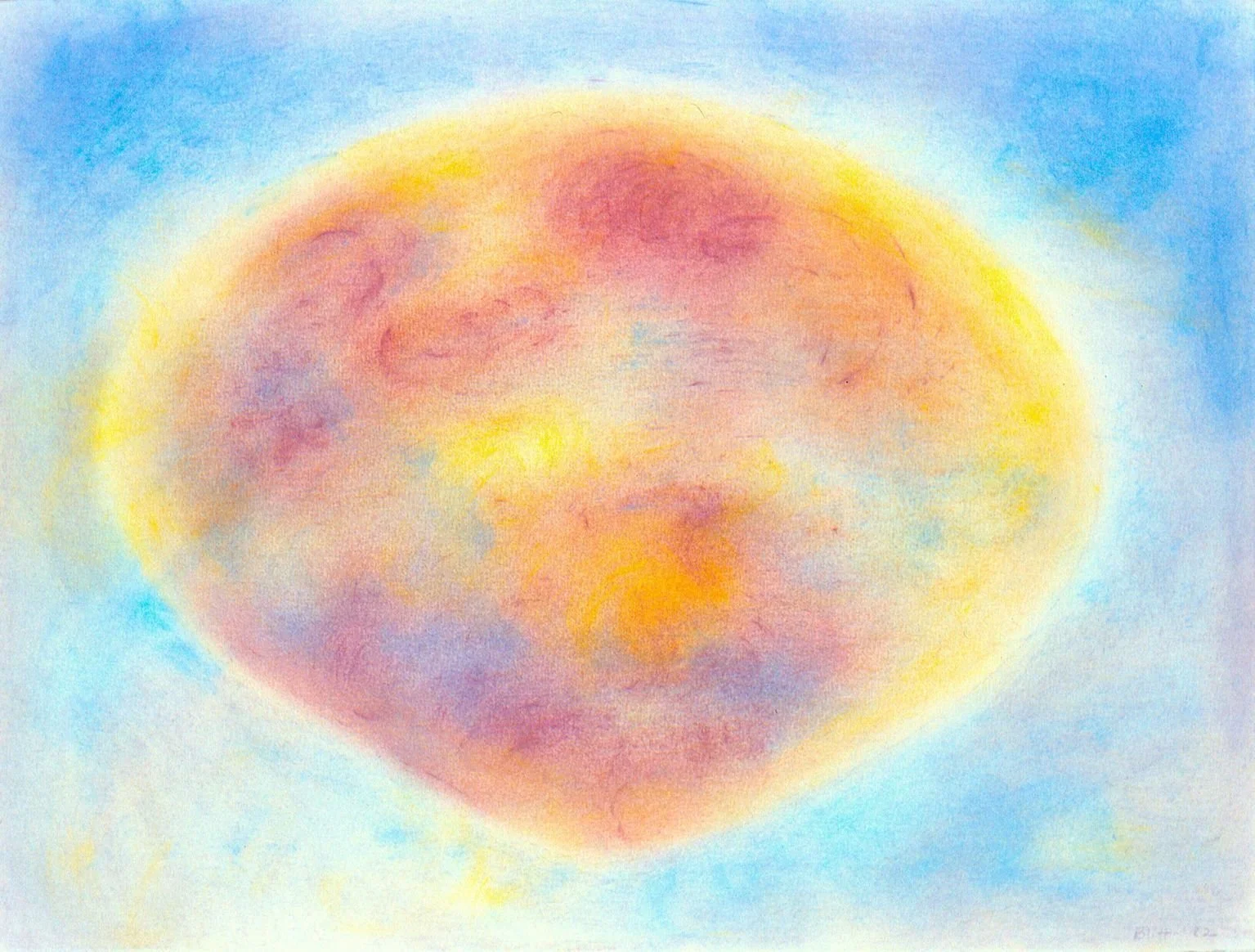 Oval, 1982, pastel on paper, 22 x 30in