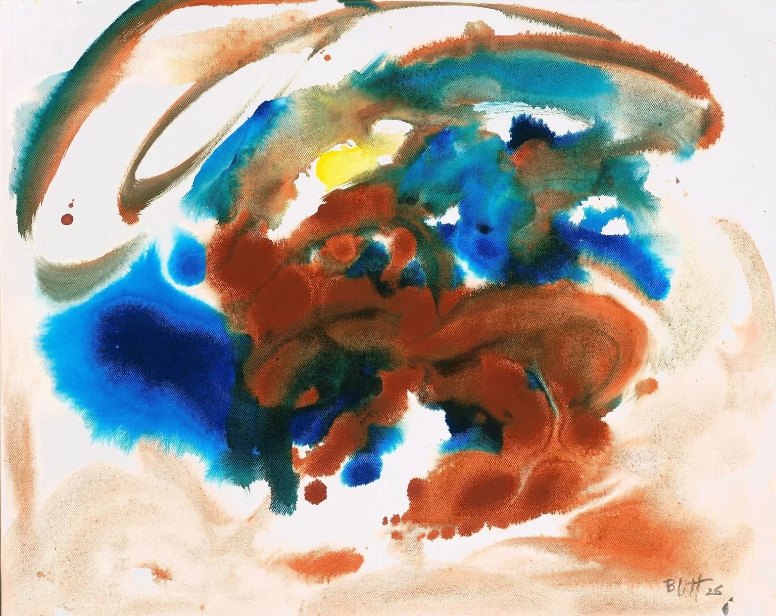 Untitled, 2026, acrylic on paper, 18 x 24 inches
