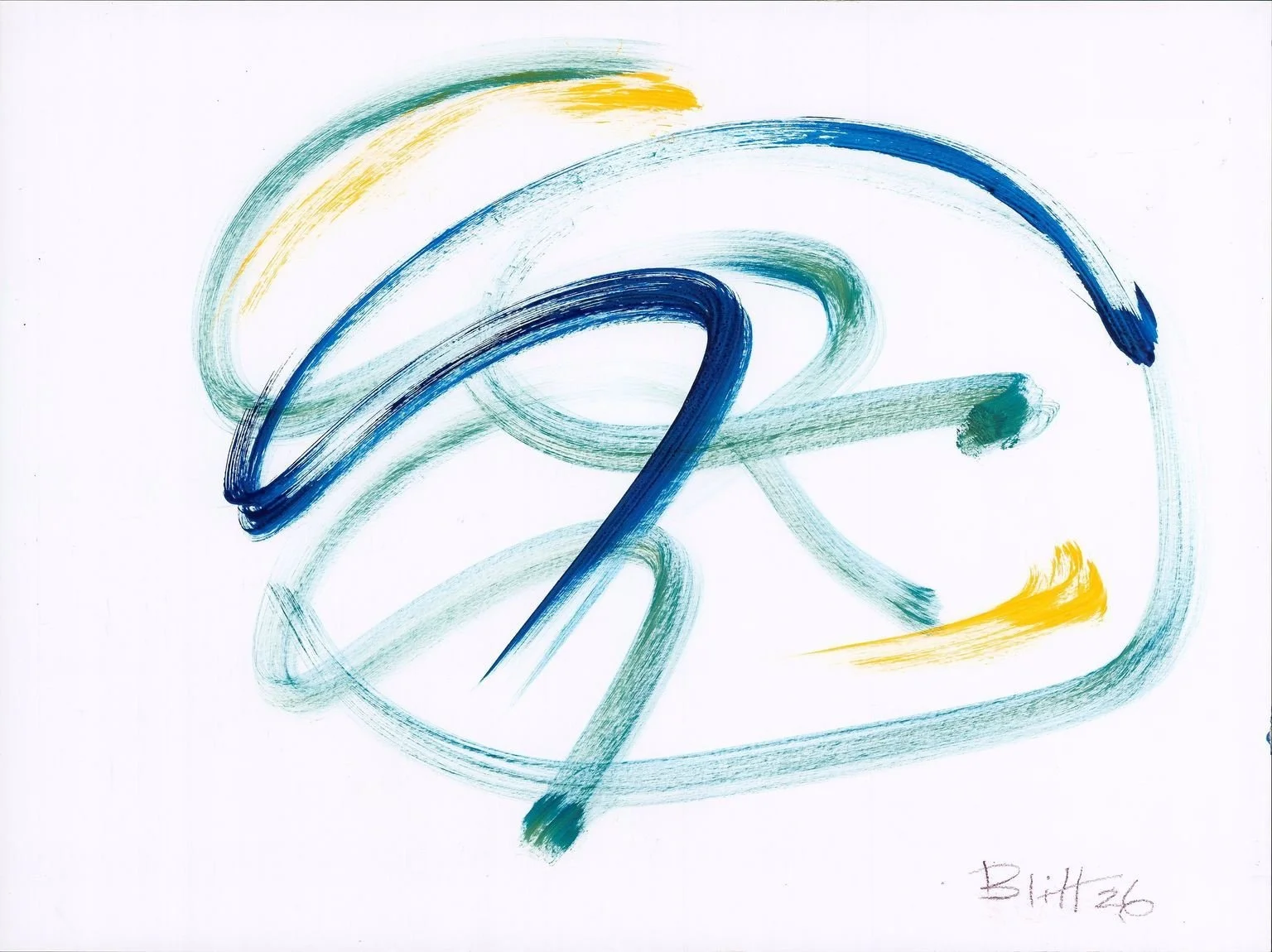 Untitled, 2026, acrylic on paper, 18 x 24 inches
