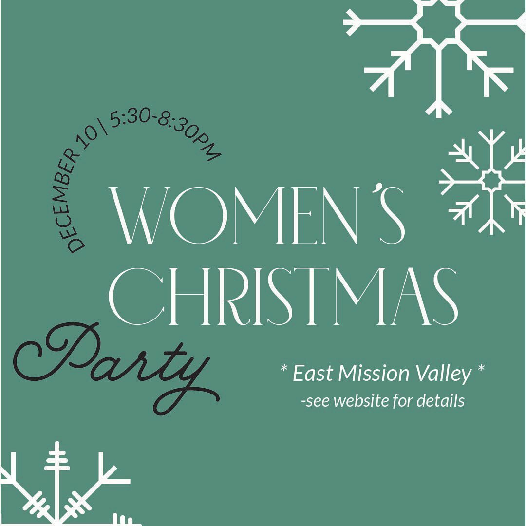 Yesterday we announced for the first time our Women&rsquo;s Christmas Party!!! This gathering is purely to get to know other women in our church, have a blast, and indulge in classic stilly Christmas festivities! 

Date: Saturday, December 10th
Time: