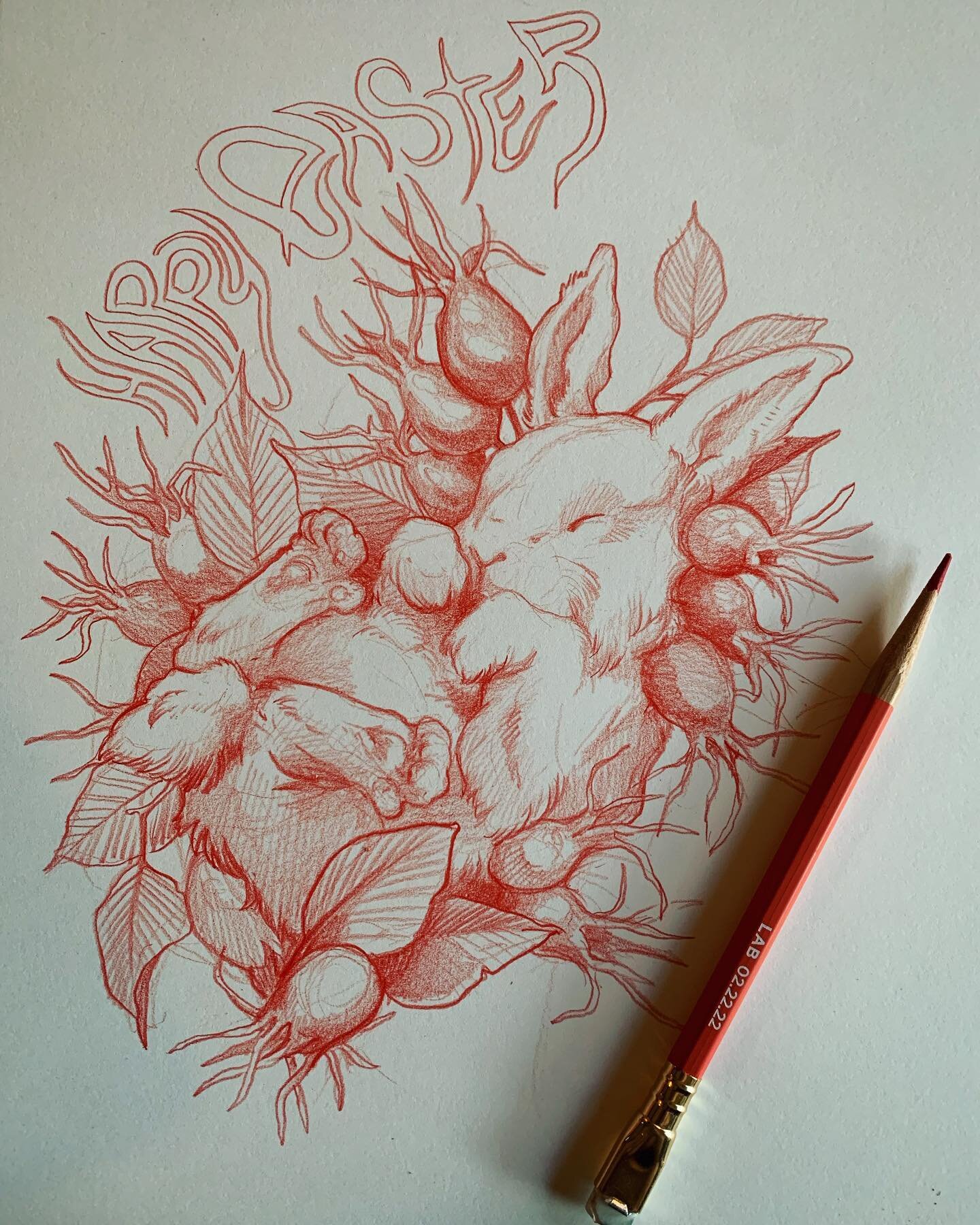 Thanks everyone for joining the livestream tonight! I&rsquo;ll be doing this again on Wednesday at 6pm central.
Have a wonderful Easter! 
#redpencilsketch #blackwing #bunniesofinstagram #babyanimals #organicart #tattooart #okctattooartist #crappanthe