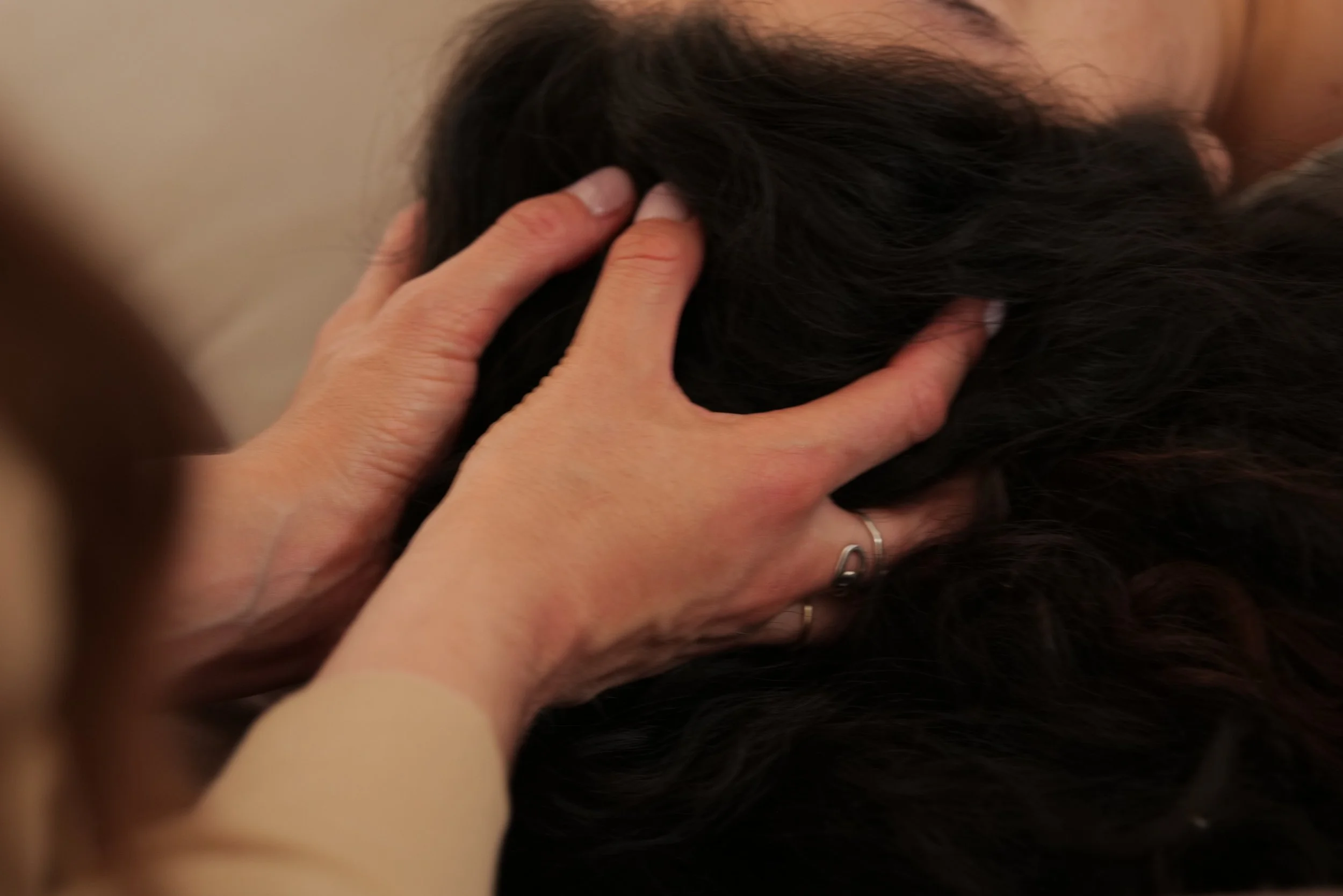 Reiki Fingers on Crown Very Close View.JPG