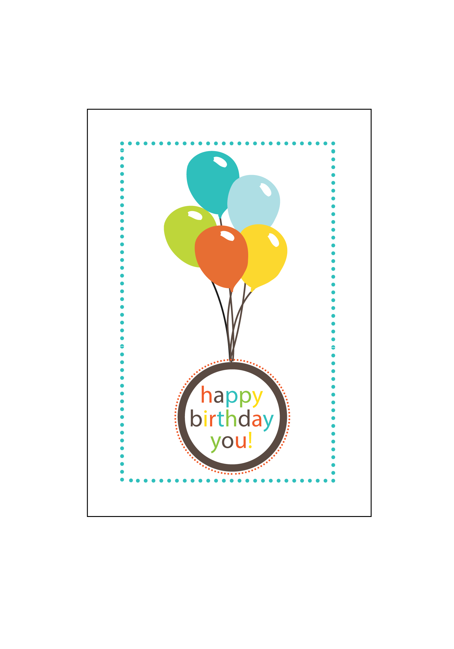 Balloon Bouquet Birthday Card Set