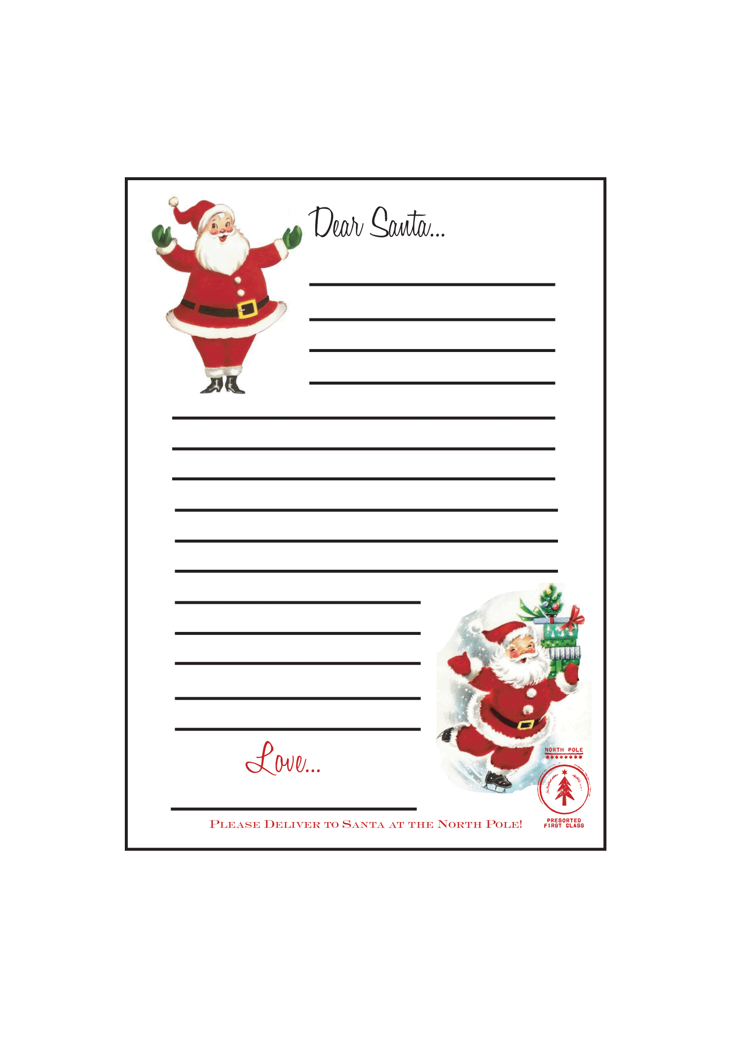 Santa Letter Set — Social Butterfly Designs