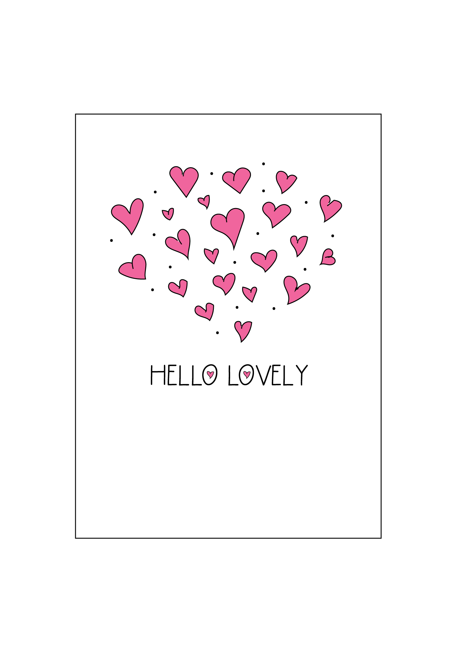 Hello Lovely Note Card Set — Social Butterfly Designs