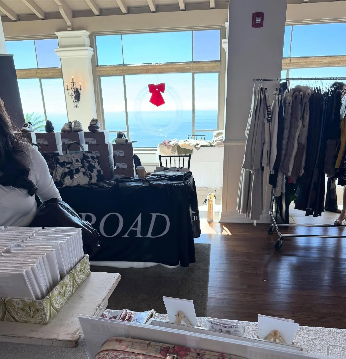 My view for today&rsquo;s show from the Upper Bel Air Bay Club for the NCL LA Chapter Holiday Luncheon🎄🥰.