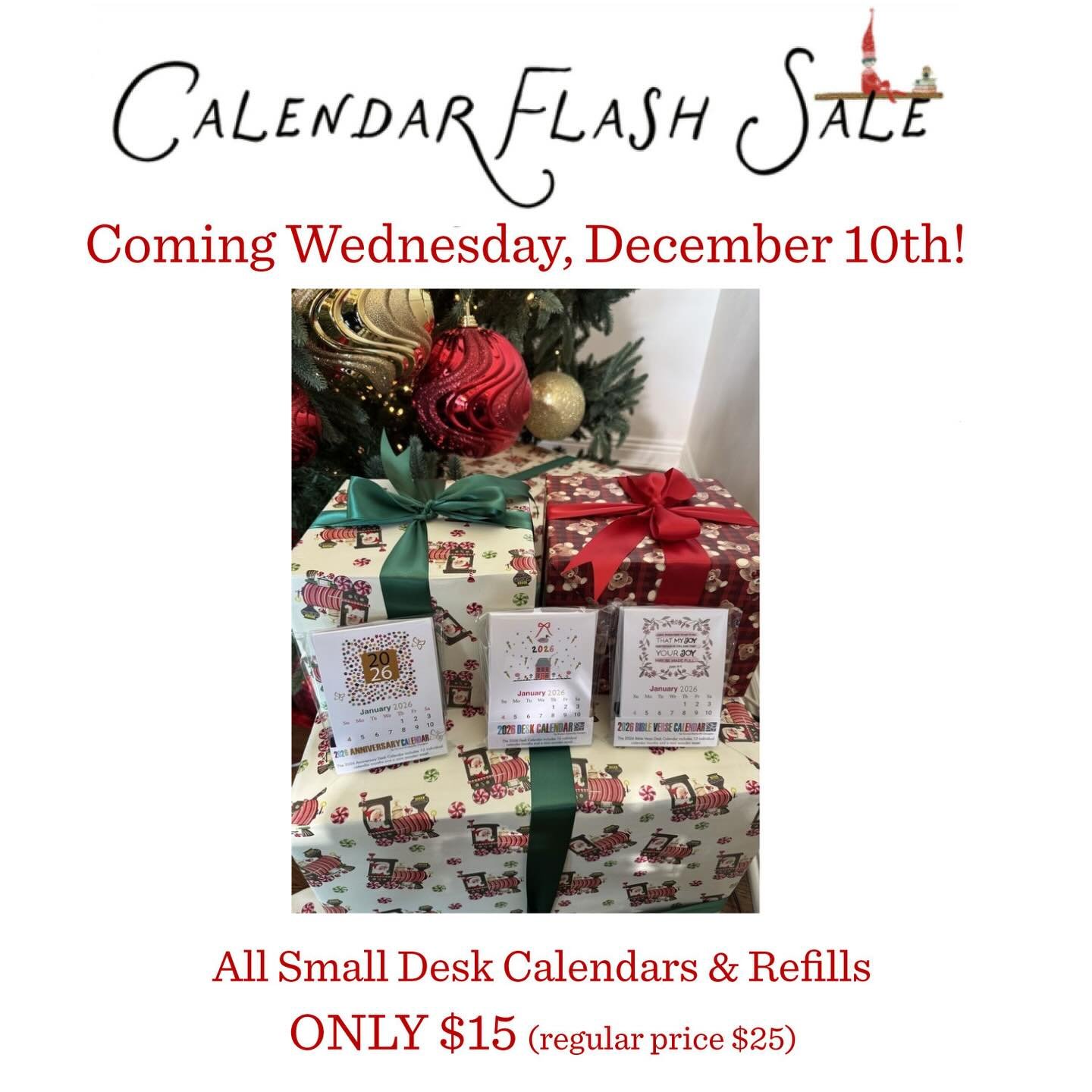 ✨ ONE-DAY FLASH SALE! ✨
My 2026 desk calendars will be just $15 for one day only (regularly $25).
Grab yours on December 10 before they&rsquo;re gone!
