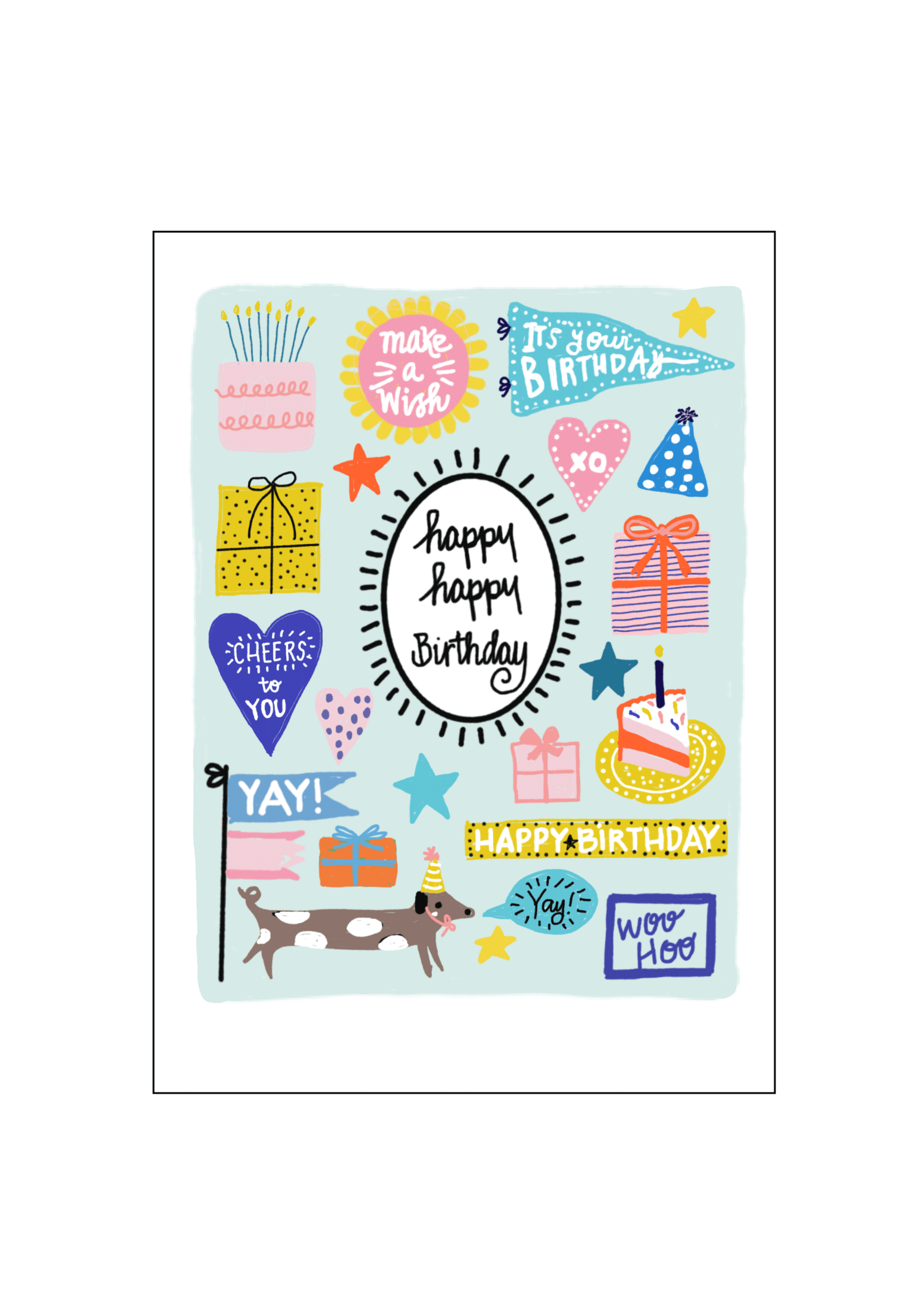 Whimsical Birthday Card Set