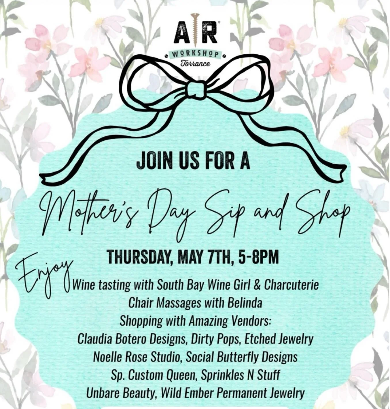 Join us Thursday night from 5 to 8 at A/R Workshop in Torrance!