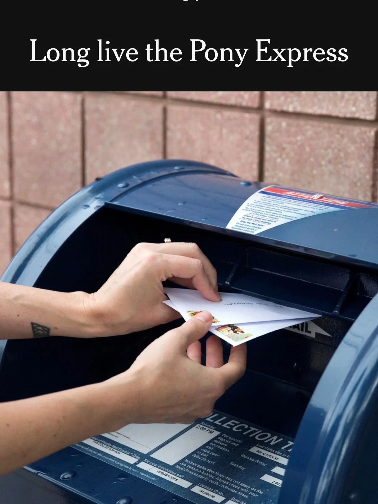 A shoutout 🎤 from today&rsquo;s New York Times 📰 on the Joy 🥰 of writing and sending a handwritten note 💌.