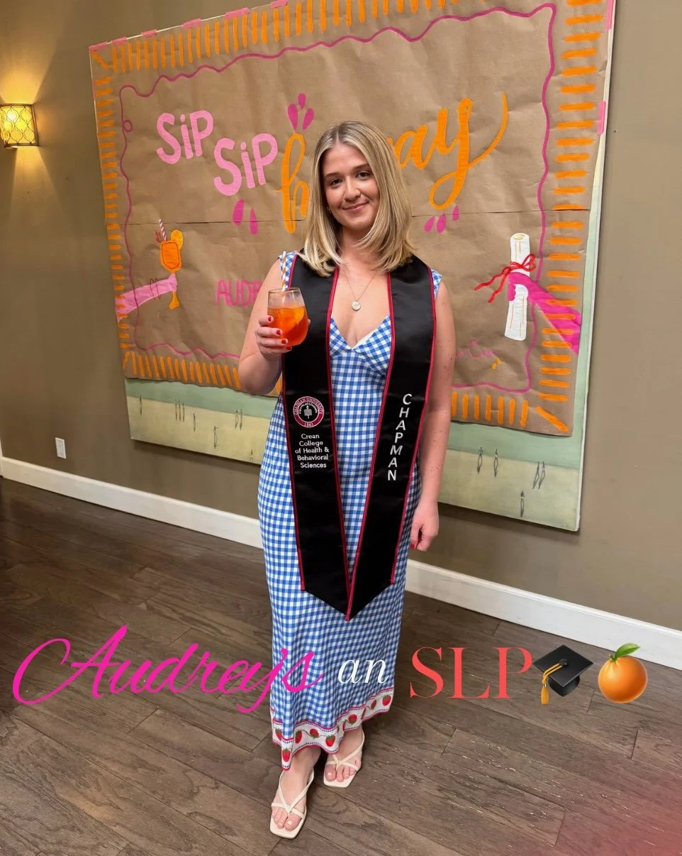 She graduated. She&rsquo;s an SLP. And this mama couldn&rsquo;t be more proud. 🎓💌
We celebrated my youngest daughter Audrey last Saturday with some of our favorite people, Aperol Spritzes, the most amazing cookies, and &mdash; because this is our f