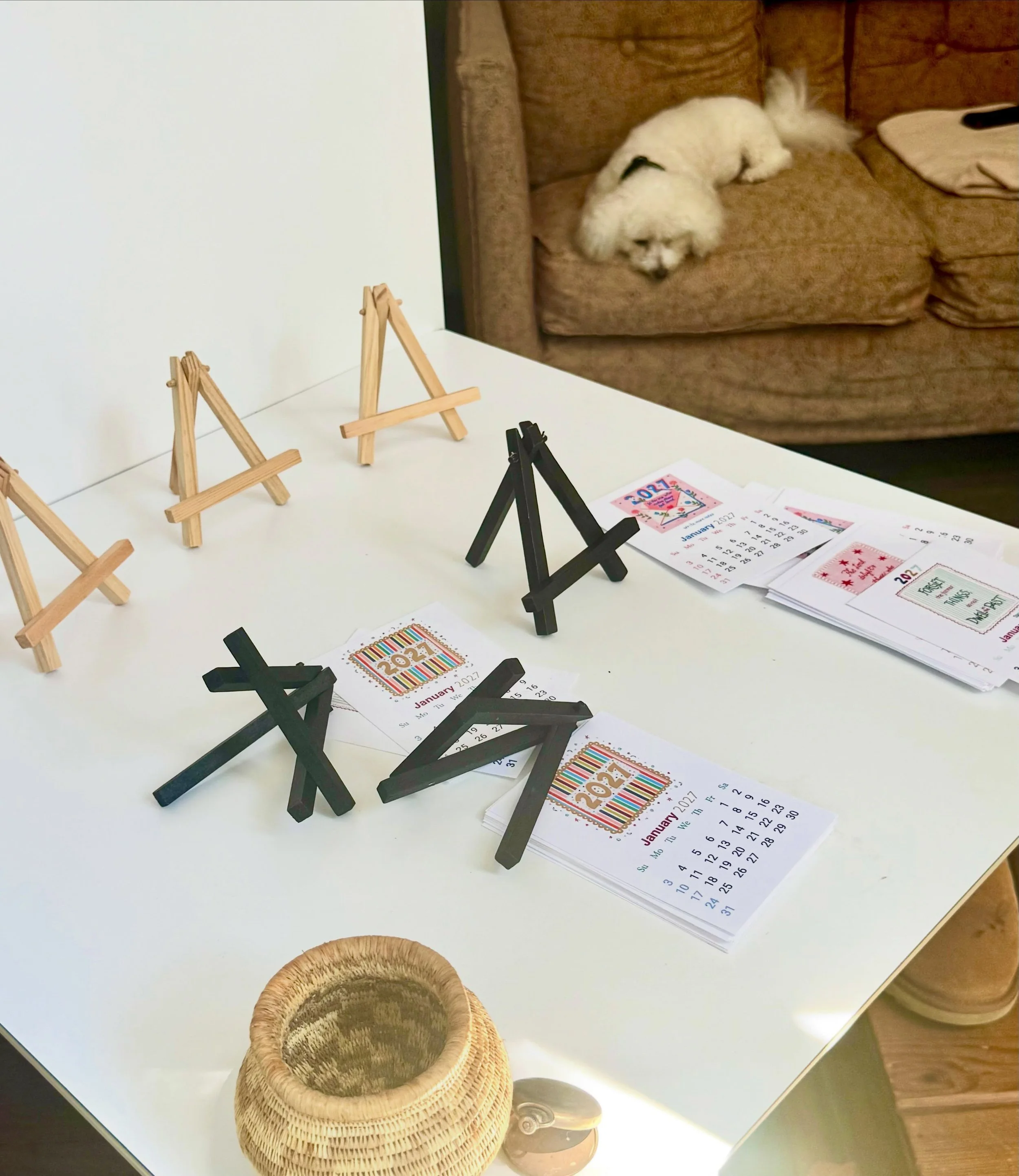 It&rsquo;s that time of year again! Calendar drawings are complete, printing is in progress, and product photography is up next. This year brings 3 new 2027 calendars &mdash; Classic, Bible Verse, and Dear Friend &mdash; stay tuned!