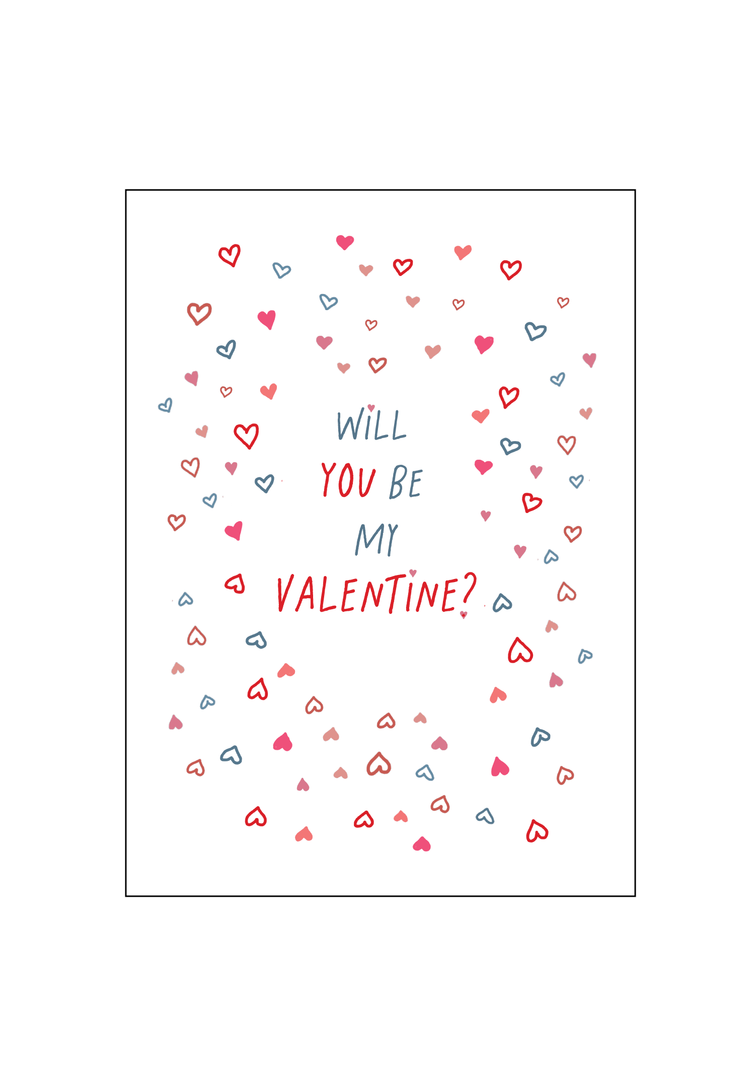 Will You Be My Valentine Card Set