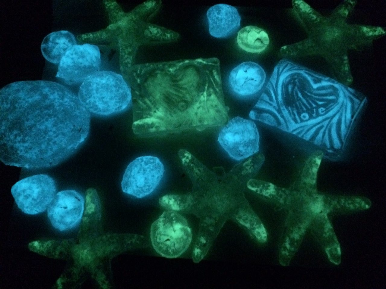 The Glass Studio LLC fused glass lace that glows in the dark