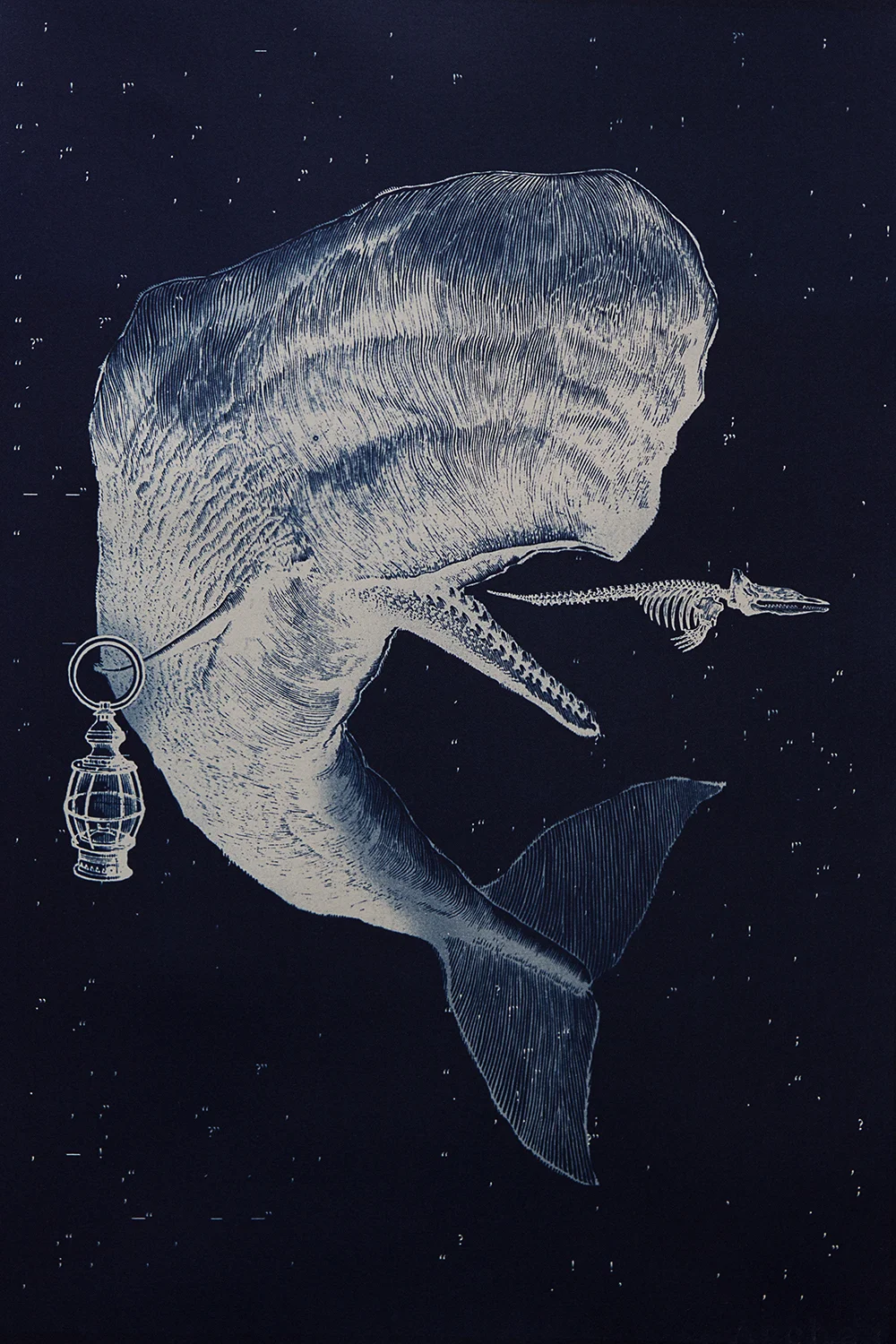 Andrew Seguin, The Chase , 2011, cyanotype, 22 x 15