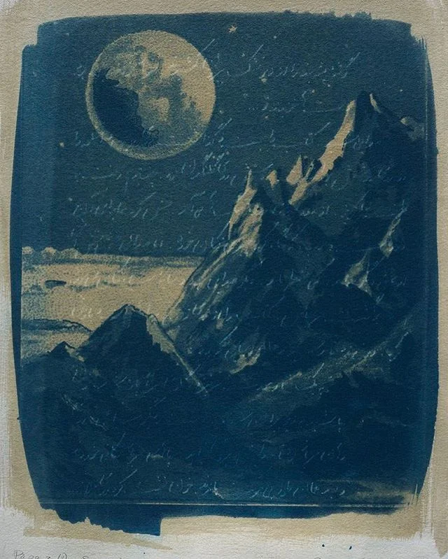 We are looking forward to our upcoming cyanotype exhibition, &ldquo;Shades of Blue&rdquo; featured today as not miss in March on @whatwillyouremember 📷 Jesseca Ferguson
&ldquo;The Scorpion, Chapter 6, Page 3 (lunar landscape)&rdquo; 2014
Cyanotype, 