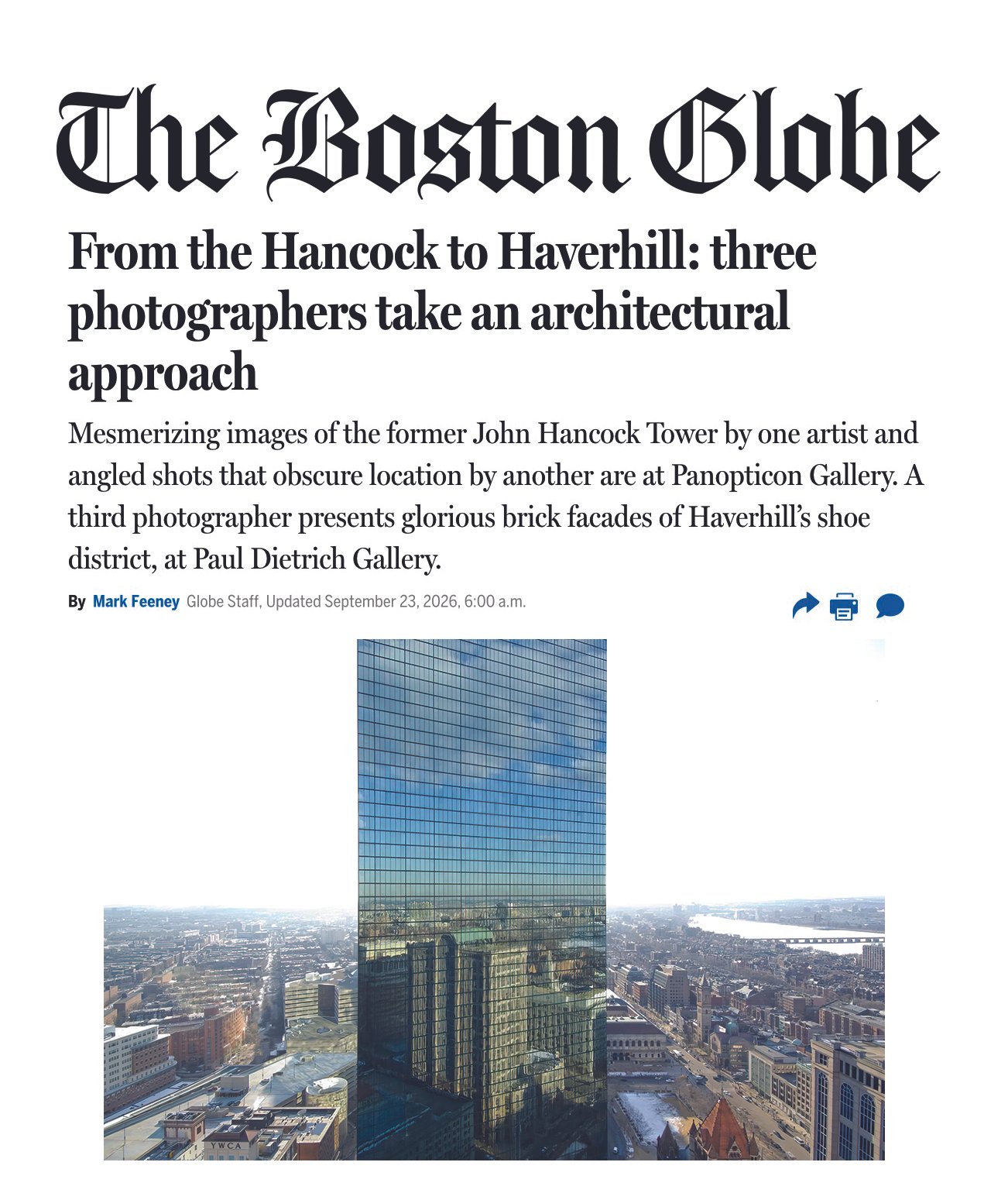 Boston Globe Tilted Straight Fern L Nesson Peter Vanderwarker at Panopticon Gallery