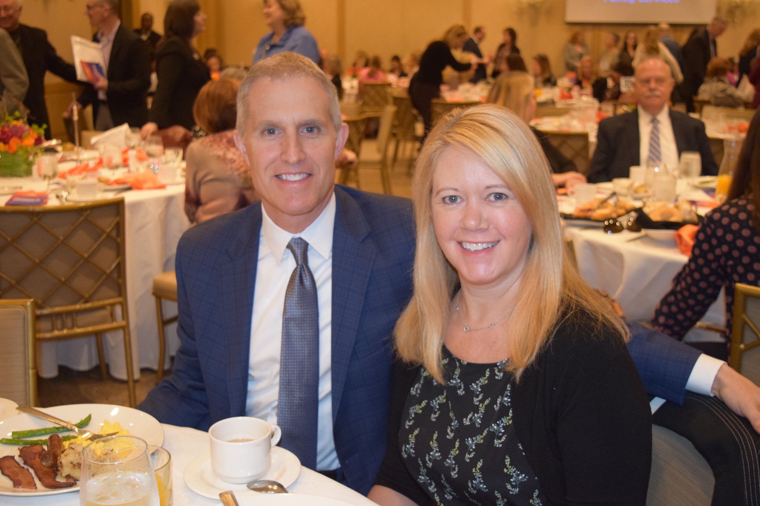 Oakland Family Services Board Chair Paul DeRoche with his wife, Jill.