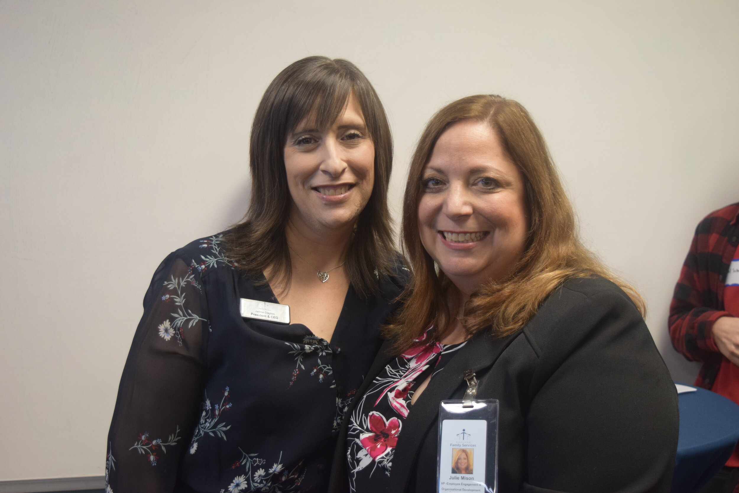 President/CEO Jaimie Clayton with Julie Mison, Vice President of Employee Engagement and Organizational Development.