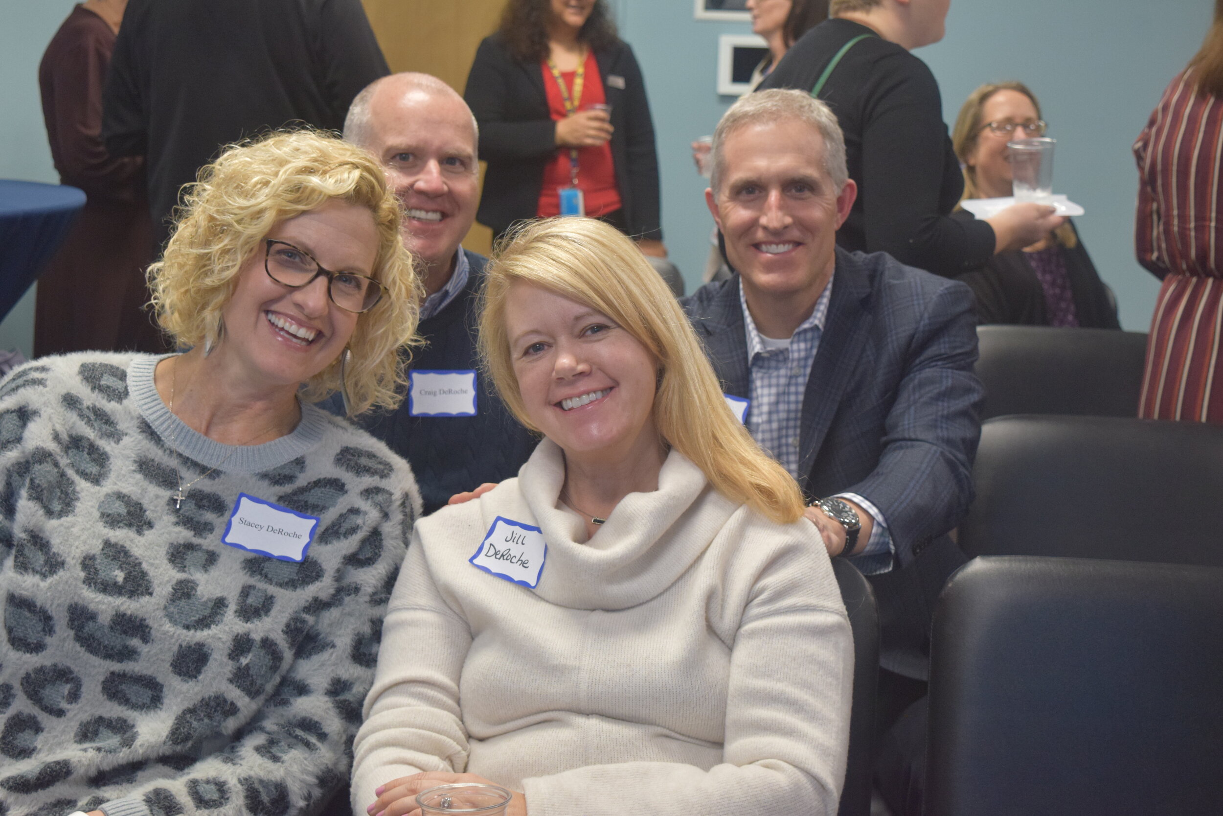 Board member Paul DeRoche (back row, right) attended the event with his wife, Jill (front row, right). 