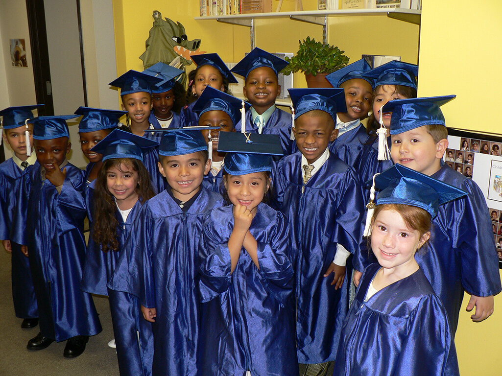  Children’s Learning Center students celebrate their graduation from preschool in 2007. 
