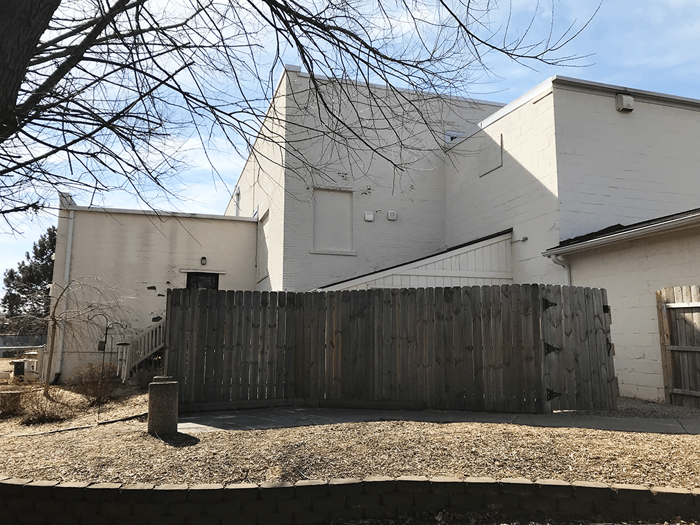  The side of the building as seen in 2021.  