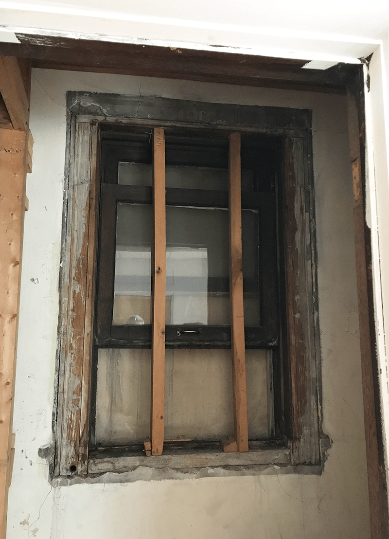  This window, which is now boarded up inside an office closet, was part of The Elks’ 1924-25 addition to the building. 