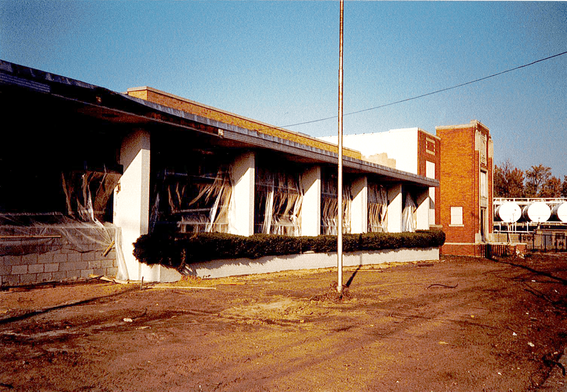  The side of the building that faces Orchard Lake Road is shown during renovations following Oakland Family Services’ purchase in 1988. 